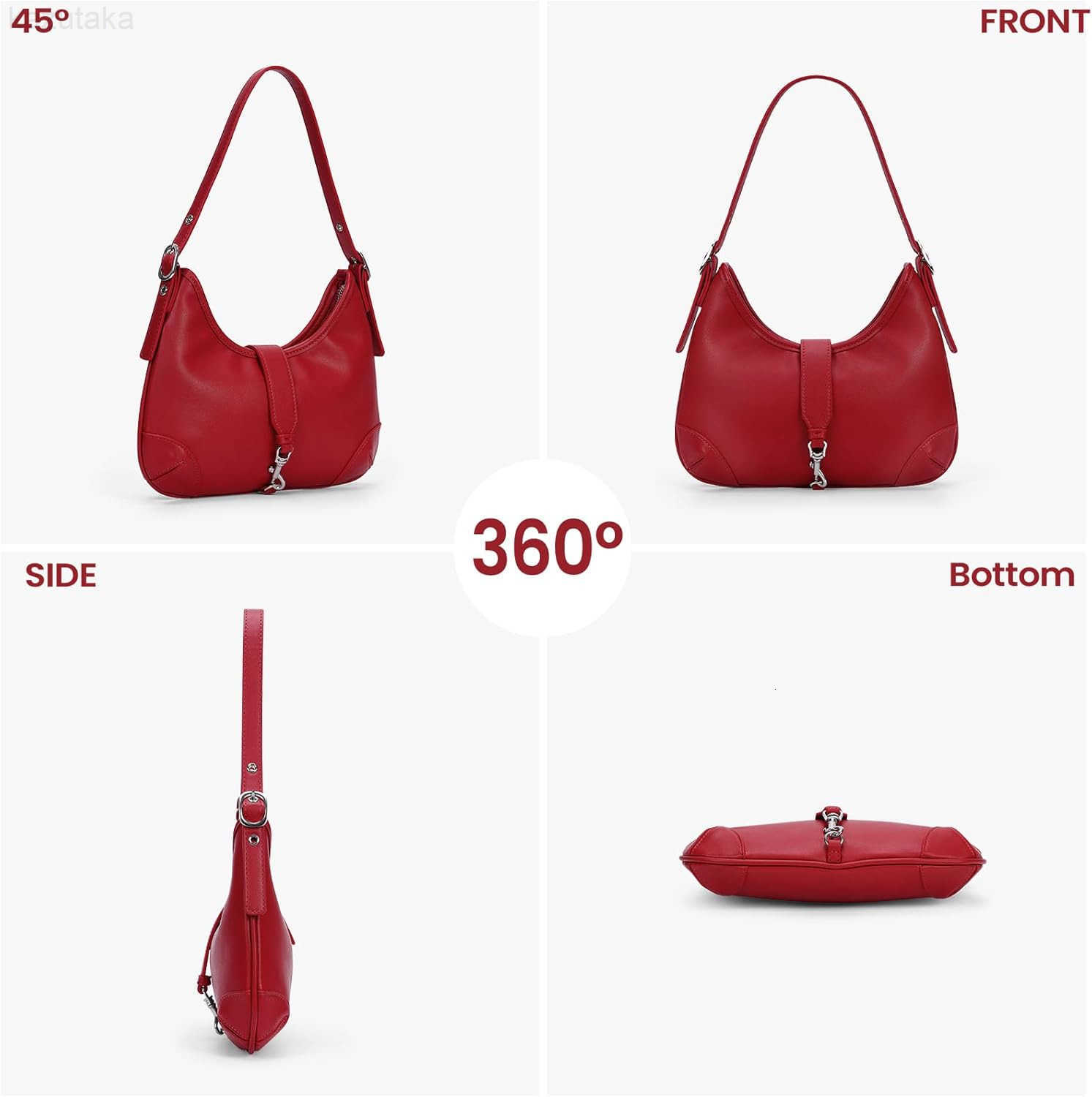 Crescent Shoulder Bag Purses For Women Half Moon Faux Leather Handbag Designer Underarm Hobo Bag Soft Travel Z250919