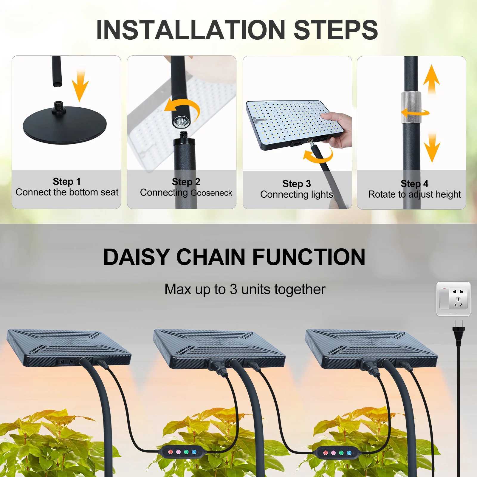 FECiDA Grow Lights for Indoor Plants Full Spectrum 25 Watt Desk Grow Light 4812 Hr Timer Table Top Houseplants Grow Lamp C250919