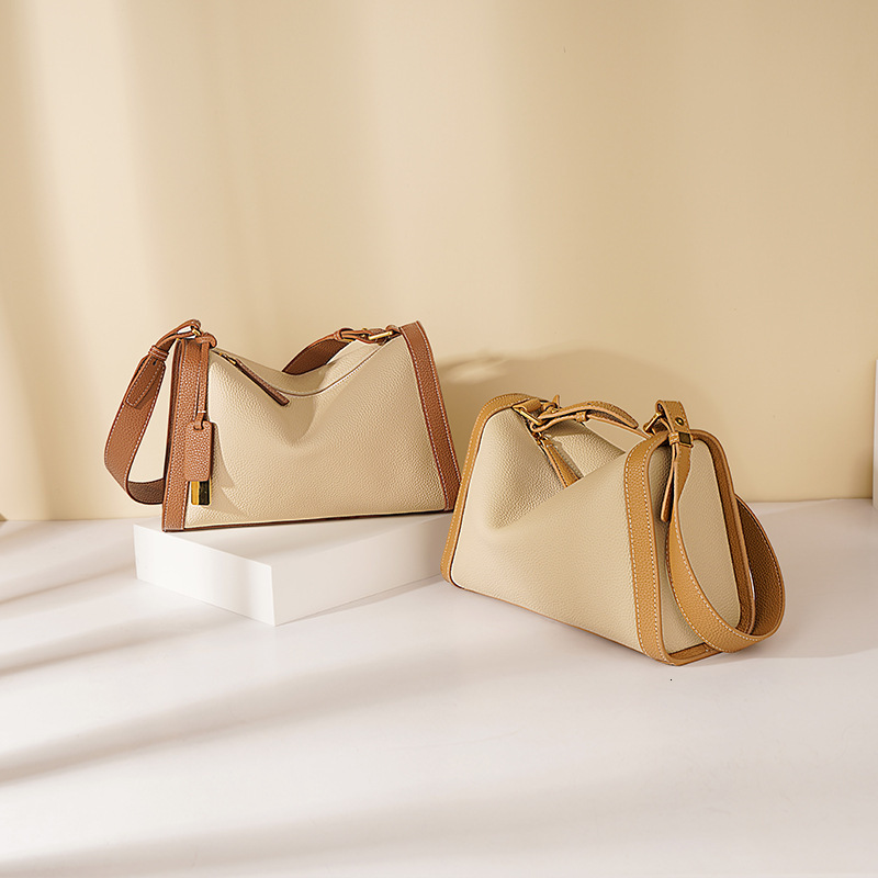 Underarm for Women 2025 Top Layer Cowhide Niche High-end Pillow Shoulder Crossbody Genuine Leather Bucket Bag