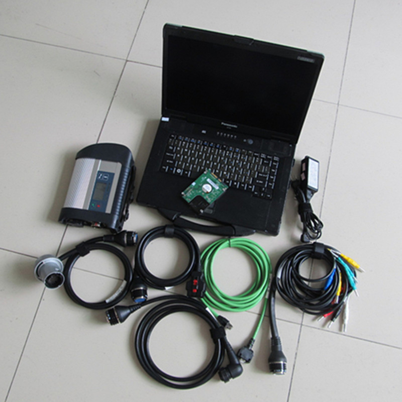 OBD scanner mb sd connect c4 Multiexpler for Benz truck car xen das epc diagnostic tool With CF52