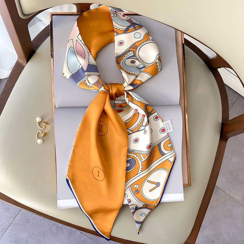 This year's popular silk scarf, long strap belt, women's spring and summer high-end versatile shirt with a necktie, small scarf tied around 