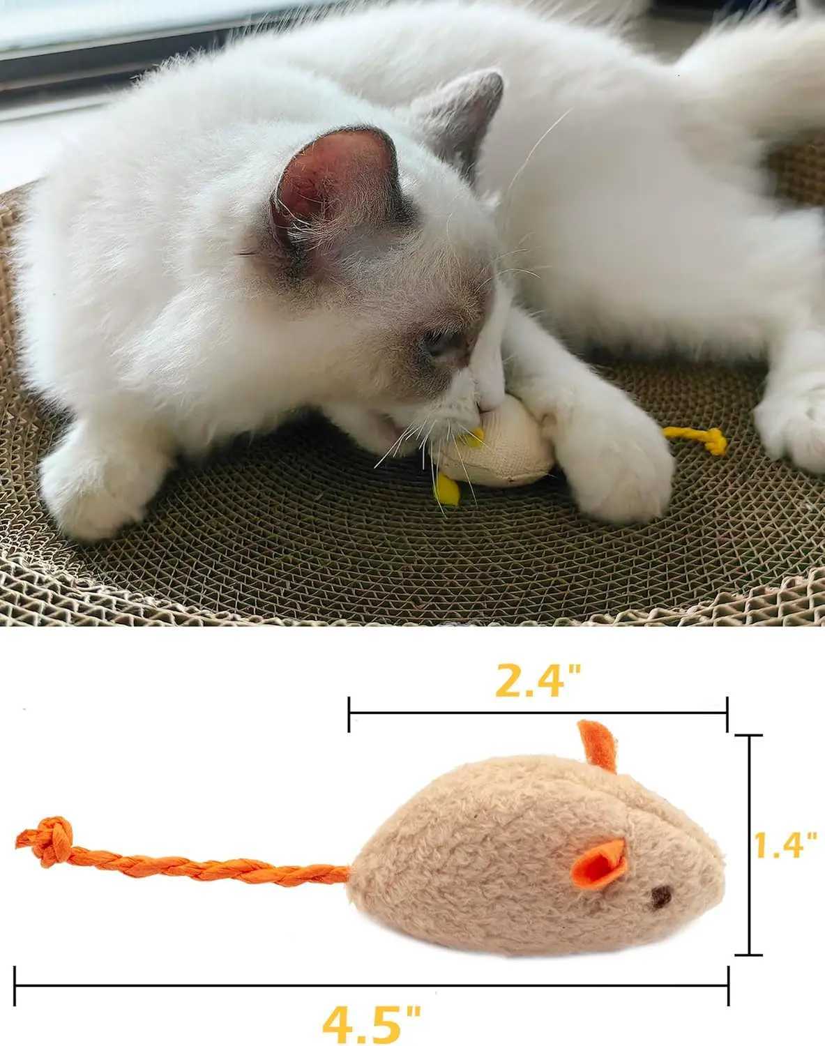 3200pcs Rattle Cat Mouse Toys Also Prefilled Catnip Faux Fur Cat Mice Toys Interactive Cat Game Catnip Toys for Indoor Cats toy X250918