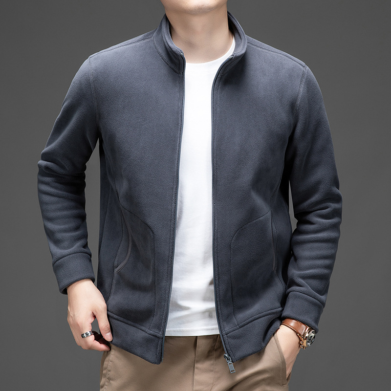 Winter New Arrival Men's Wool Knit Sweater Casual Long-Sleeve Crew Neck Pure Wool Sweater Thickened Warm Base Layer Top for Men double sided flee