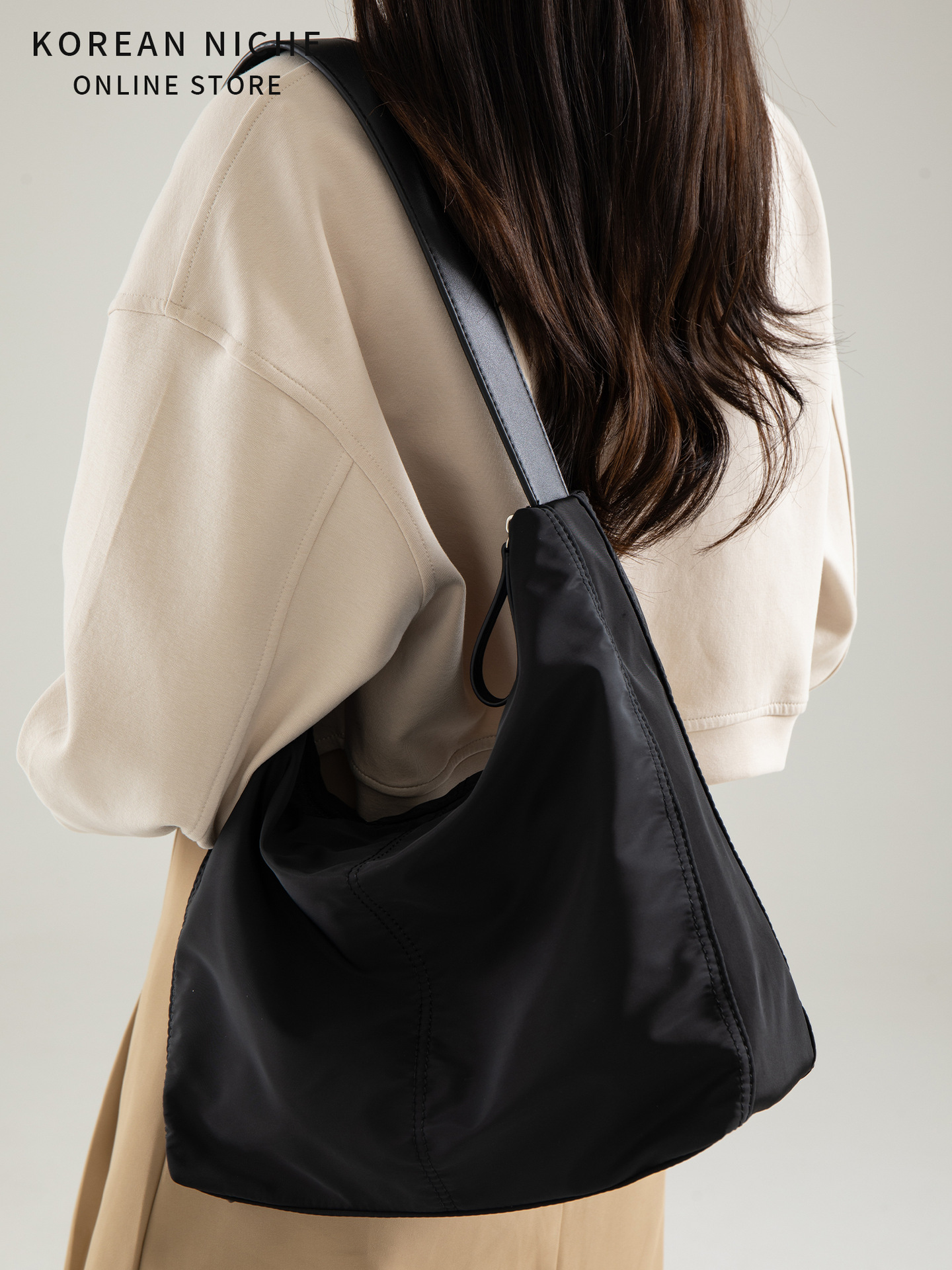 Large-Capacity Nylon Tote New Style Fresh Casual Versatile Single-Shoulder Suitable For Class And Commuting Crossbody Dumpling Bag