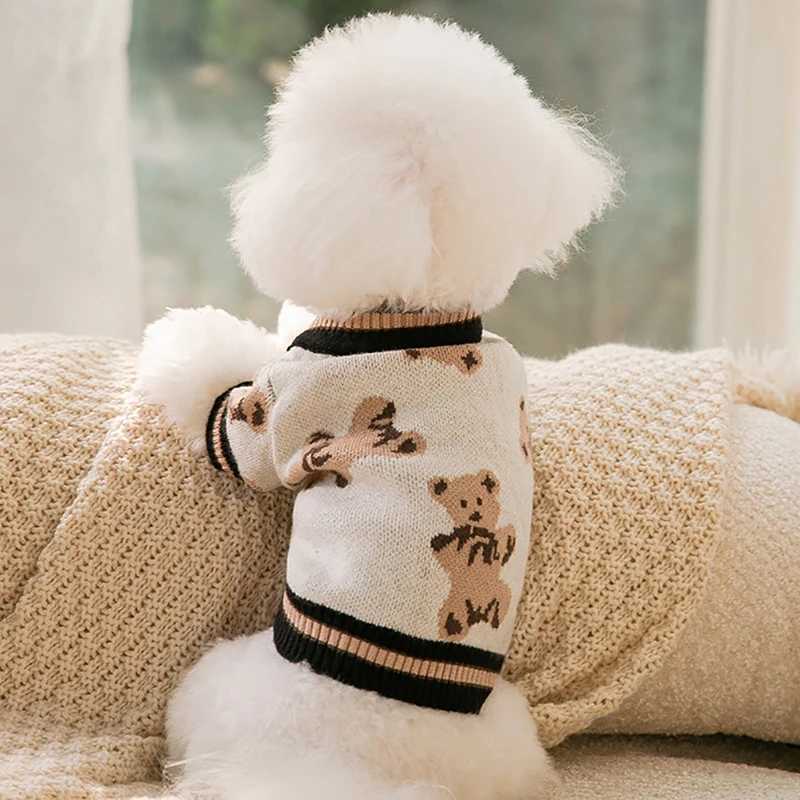 Bichon Cute Bear Sweater Autumn and Winter Warm Dog Clothes Pet Feet Open Shirt Puppy Popular Cartoon Clothes Pet Products S25911