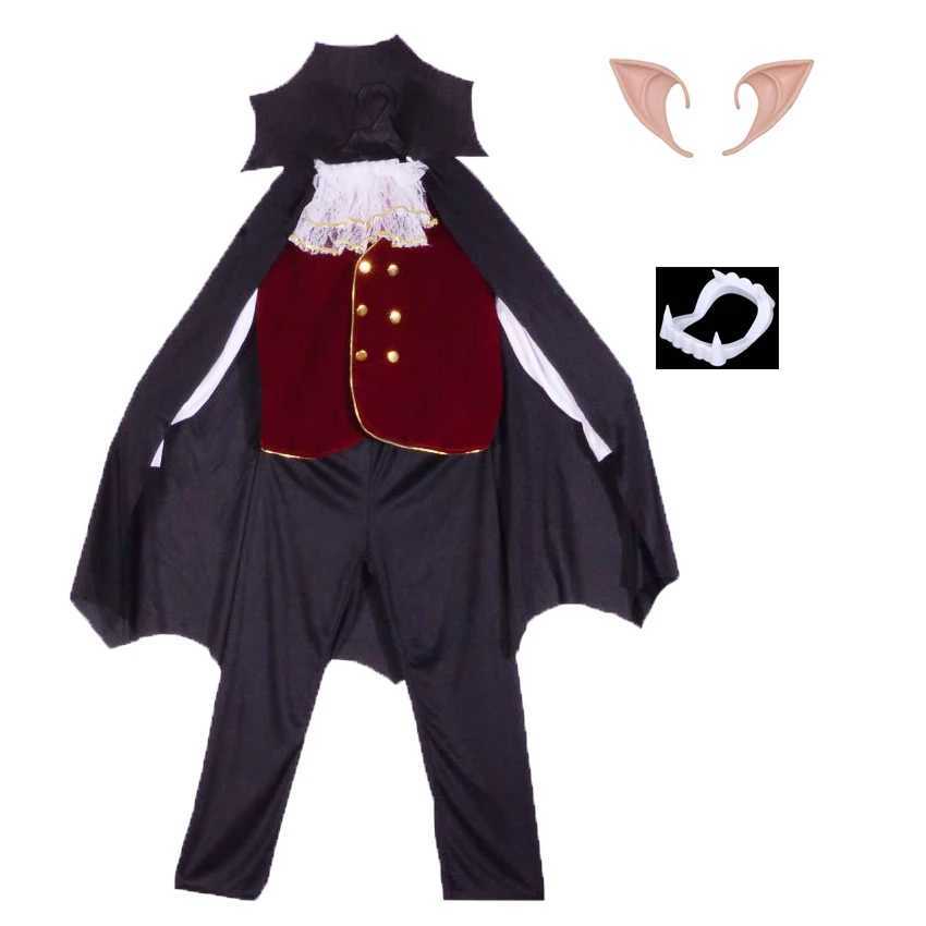 Child Noble Count Dracula Costume Gothic Victorian Vampire Costumes for Boys Halloween Purim Party Carnival Cosplay Umorden L250918