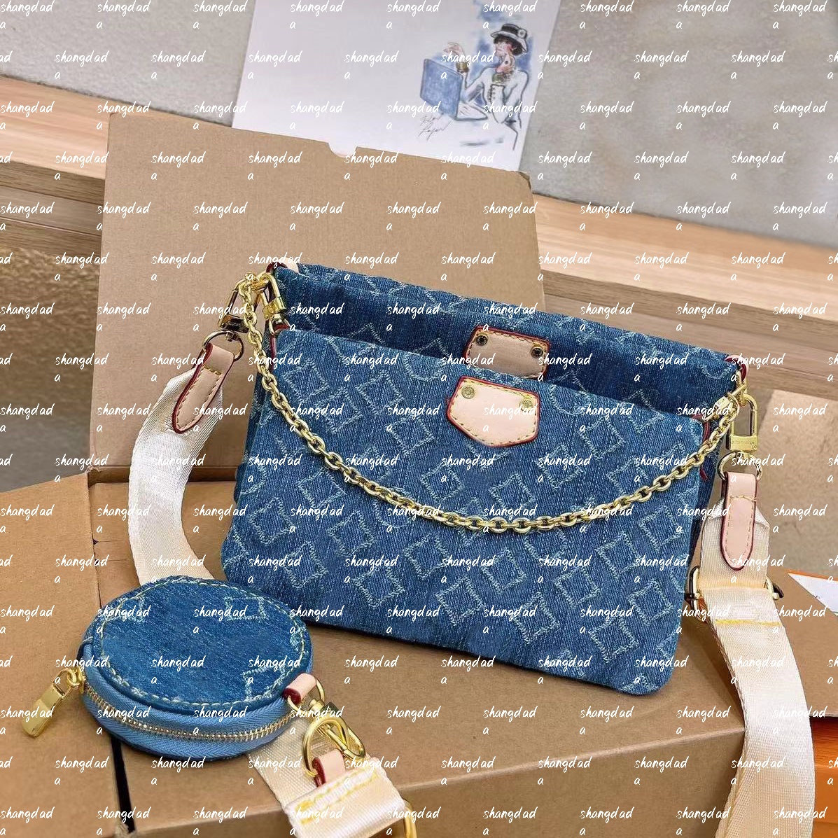 10A Designer denim bag tote bag women SUNSET underarm handbag backpack pochette top quality on the go Shoulder bags crossbody bags neonoe Hobo Clutch wallet purse