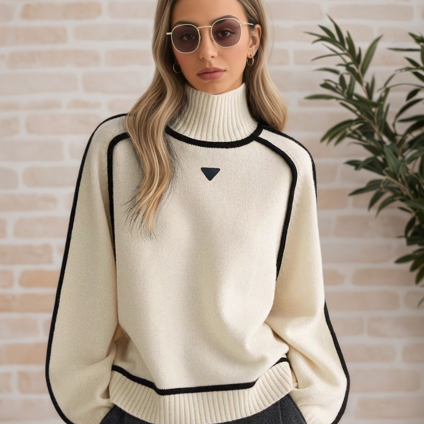 Women's Sweaters 2025 Sweater women Designer knit sweater jumper Pattern Letter Embroidered Knitted Sweater Fashion Casual Warm Large size Loose Sweater HE6K