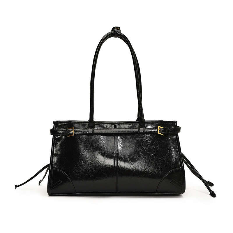 High-end Oil Wax Leather Large Capacity for Women 2025 New Trendy Versatile Commuter Shoulder Handheld Tote Bag