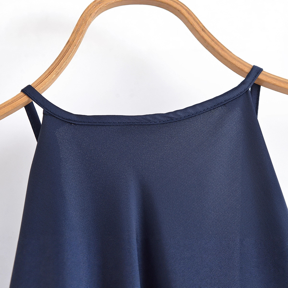 G20528 New 2025 summer new European and American style texture casual loose solid color sleeveless dress