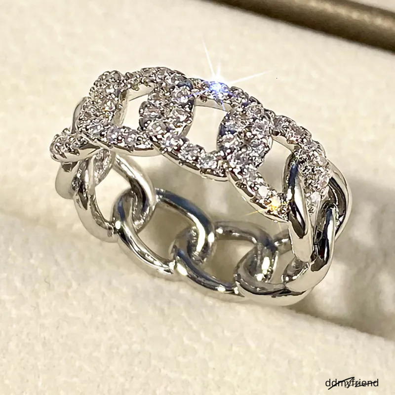 States Full Circle Of Dias Hip-Hop Winding Chain Ring Men's Personalized High-Quality Accessories 250711 ddmyfriend