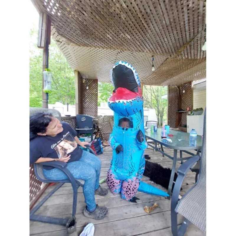Halloween Mascot TRex Dinosaur Inflatable Costume Cartoon Doll Props Cosplay for Adult Kid Cosplay Christmas Funny Suits L250918
