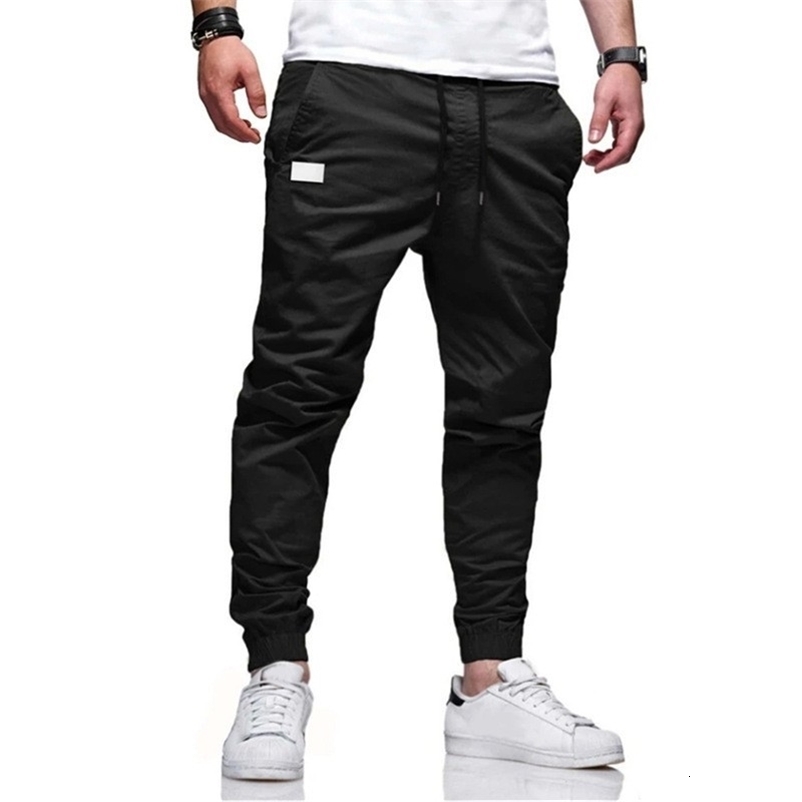 Mens Casual Sports Pants Sweatpants Male Jogger Cargo Harem Pencil Pants Trousers Multipocket Sweatwear 250919