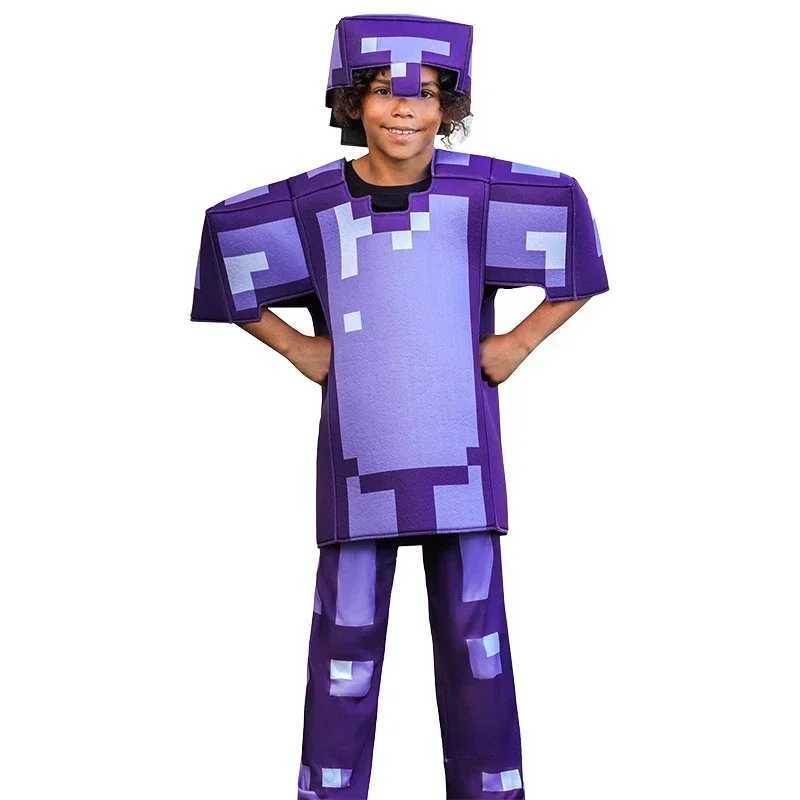 Carnival Party Dress Mask Classic Creeper Anime Game Character Set Diamond Armor Cosplay Costume Childrens Clothing L250918