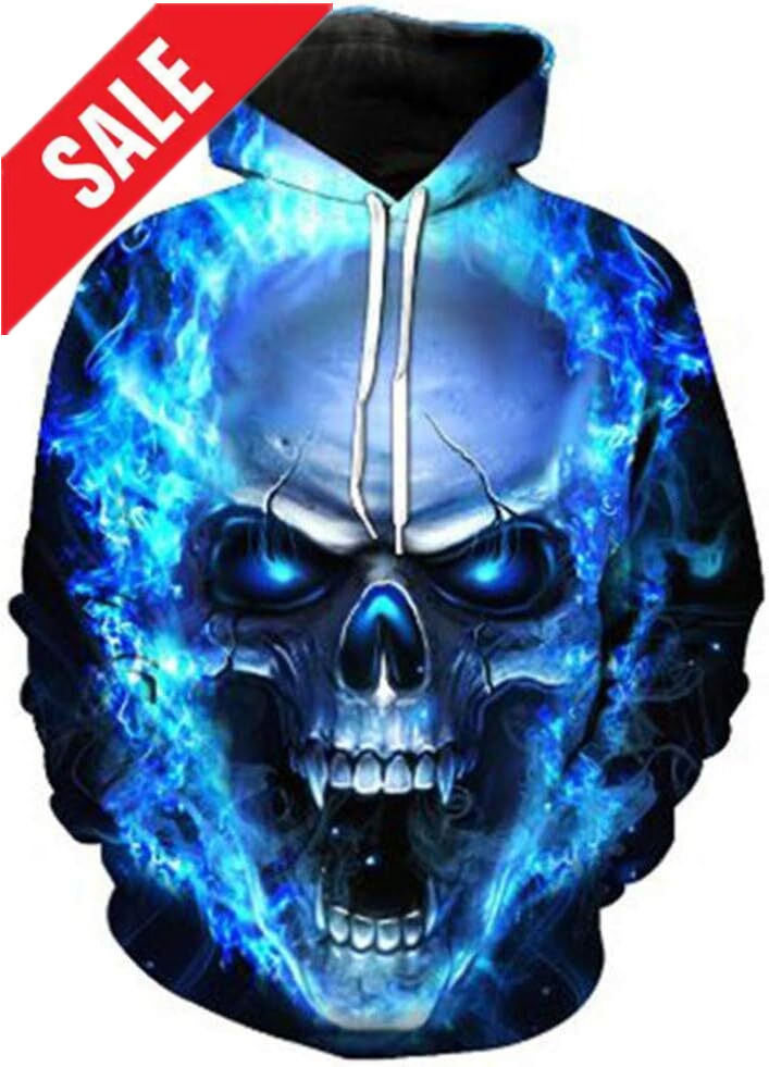 Halloween Hoodie for Mens Skull 3D Graphic Print Sweatshirts Pullover Tops with Pocket Graphic Pullover 2025