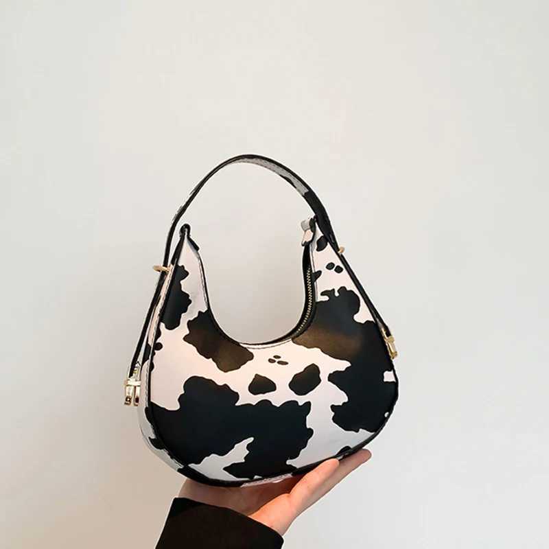 New Cow Pattern Shoulder Bag For SpringSummer Versatile Womens Bag Personalized Korean Leopard Pattern Underarm Handbag Z250915