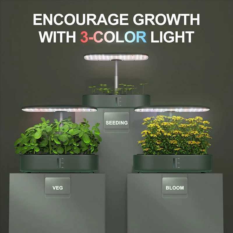Hydroponics Growing System kit 12 Pods Herb Garden with Grow Iight Adjustable Height Up to 12inch Growing Kit Indoor C250919