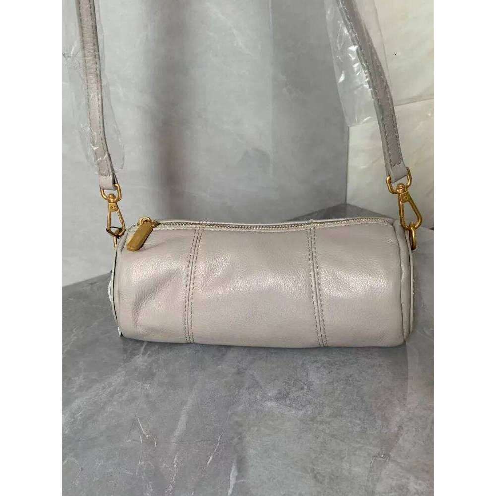 Versatile Fashion Lady Zipper Handbag Genuine Leather Designer Office Women Retro Cowskin Single Shoulder Crossbody Underarm Bag