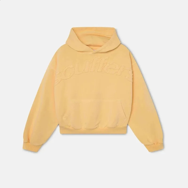 Patch ns Streetwear Hoodie Women Hooded Loose Yellow Sweatshirt Letter Print Casual Pullover Men Fashion Long Sleeve Hoodie 250918