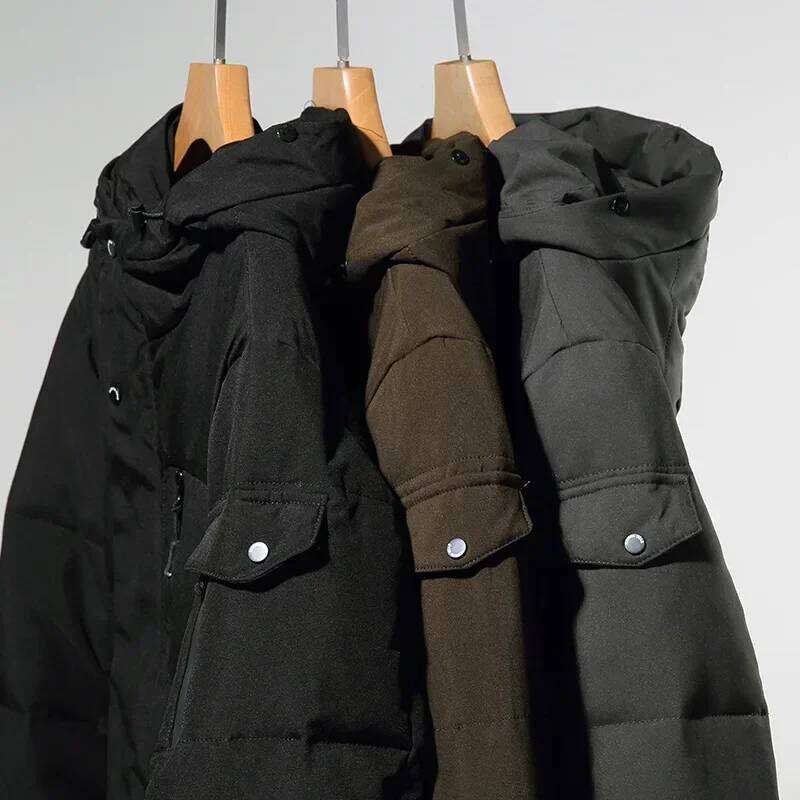 New Jacket 90% White Duck Down Hooded Jackets Men's Winter Thick Warm Waterproof Parka Overcoat Casual Outdoor Travel Coat