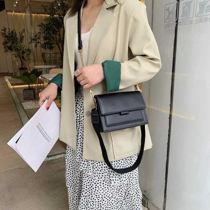 Trendy Contrast Color Leather Shoulder Bag For Women Designer Leather Crossbody Bag Fashion Flap Messenger Handbag Z250915