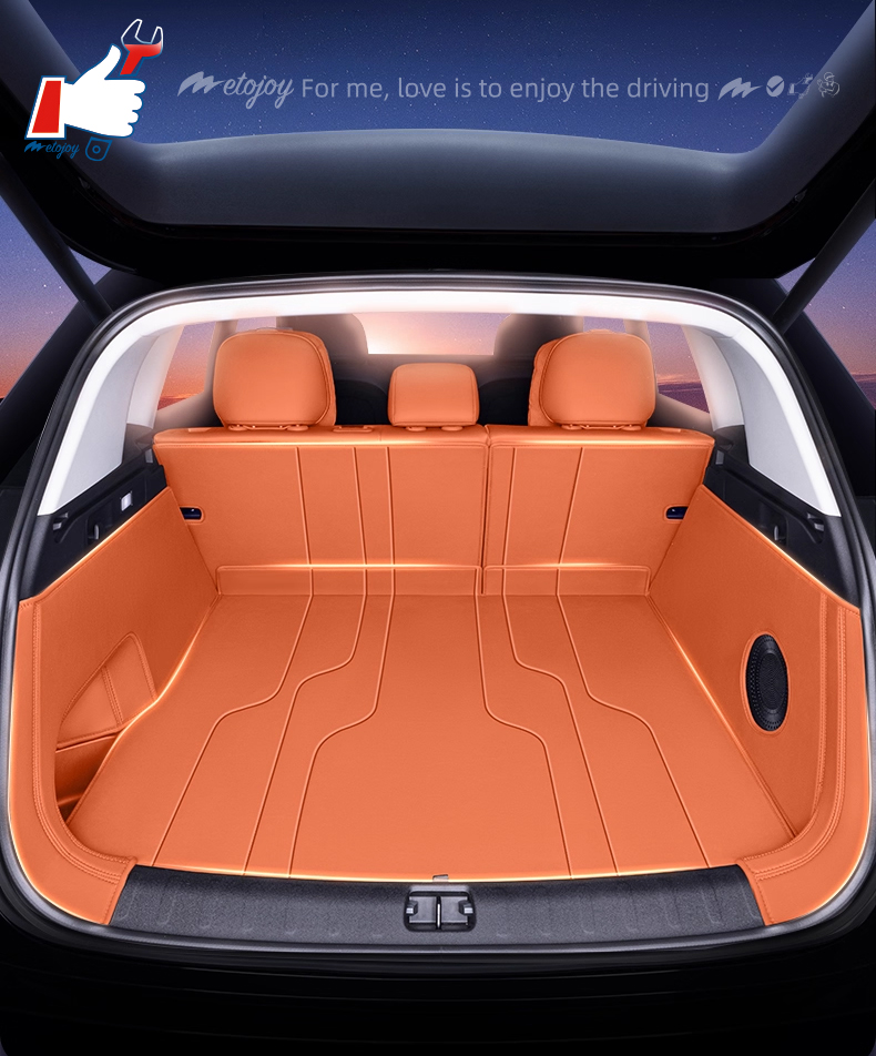 For Changan DEEPAL S07 S7 Car Trunk Mat Custom Fit Cargo Mat 3D Shaped Trunk Liner XPE Trunk Protection Mat Chair-Back Protection Mat Rear Trunk Full-