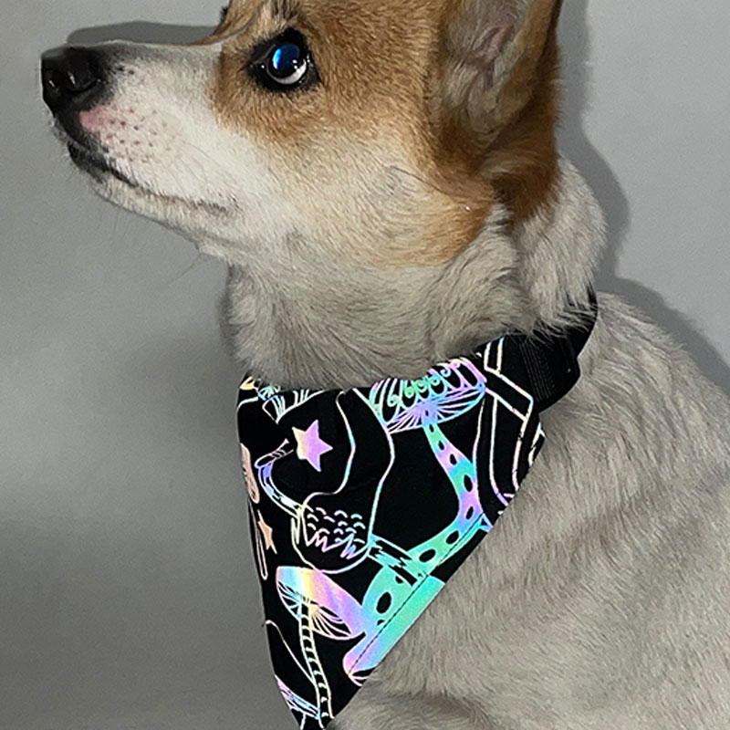 Designer dog Bandanas Collar for pets, Reflective triangular pet scarf, pet headband, Cat Neckerchief