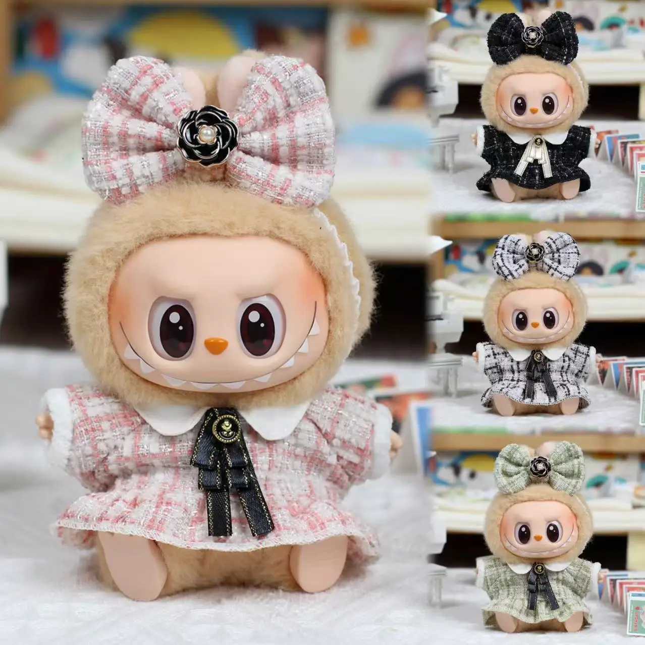 17cm Labubu Dolls Clothes The Monster Outfit Accessories Clothing DIY Kids Gift Sweet Princess Highquality Dress Cloak FM15A C250919