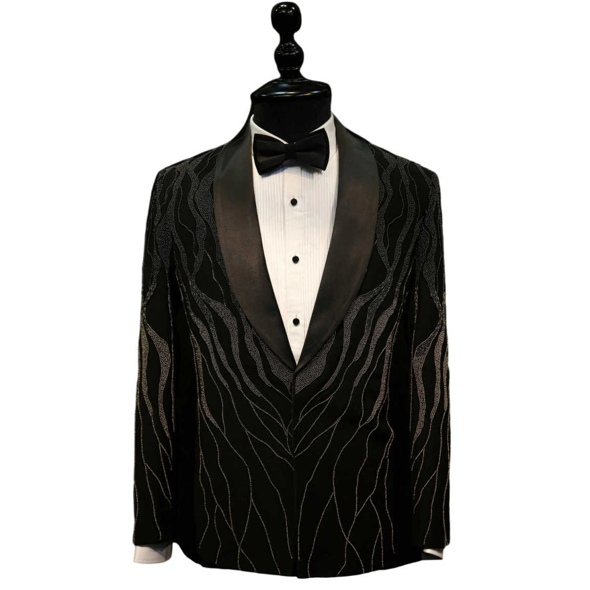 Luxury Customized One Piece Men Jacket Shawl Lapel Single Button Beadeds Classic Fit Groom Wedding Tuxedos