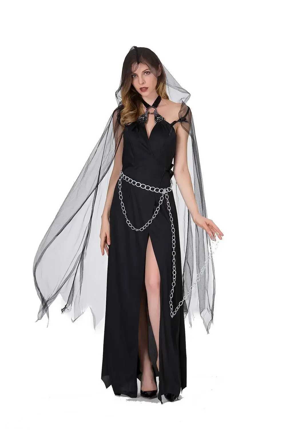 Halloween Fantasia Role Play Death Cosplay Adult Women Corpse Fancy Party Death Costume Dress Up Suit L250918