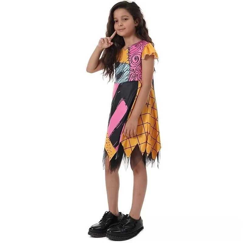 2025 Boys Girls Halloween Cosplay Costume Sally Jack Nightmare Before Kid Christmas Role Play Dress Carnival Party Clothes L250918