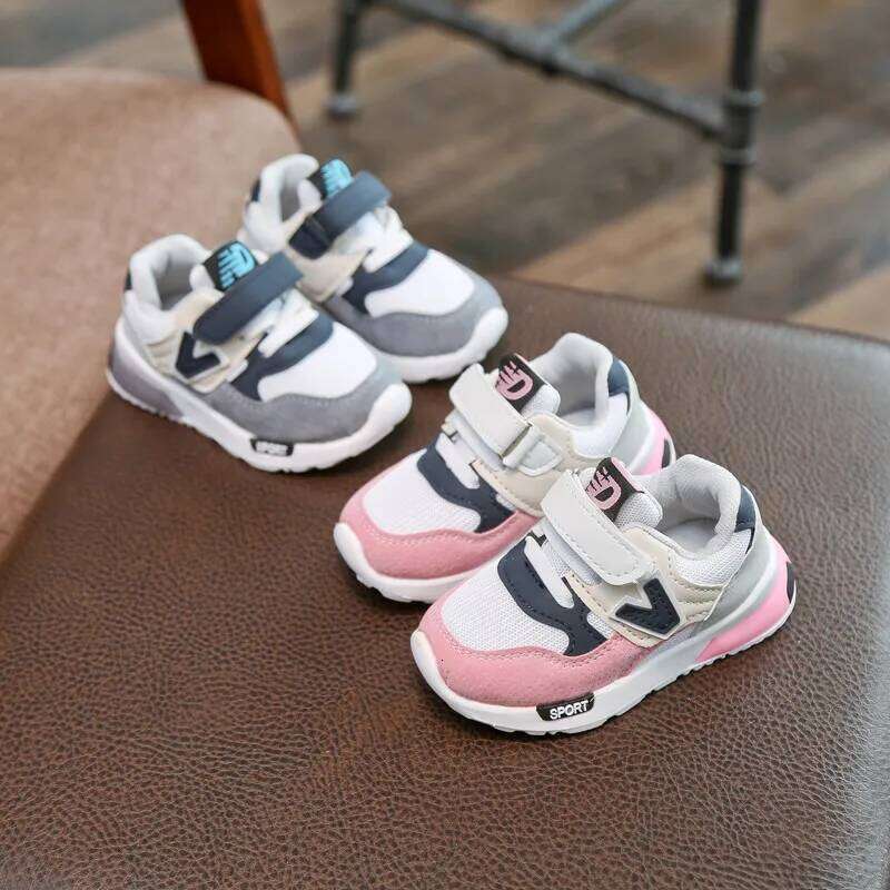 Kids tennis boys girls sports running non slip boy casual soft sol children's mesh shoes Non-slip breathable seasonal shoe