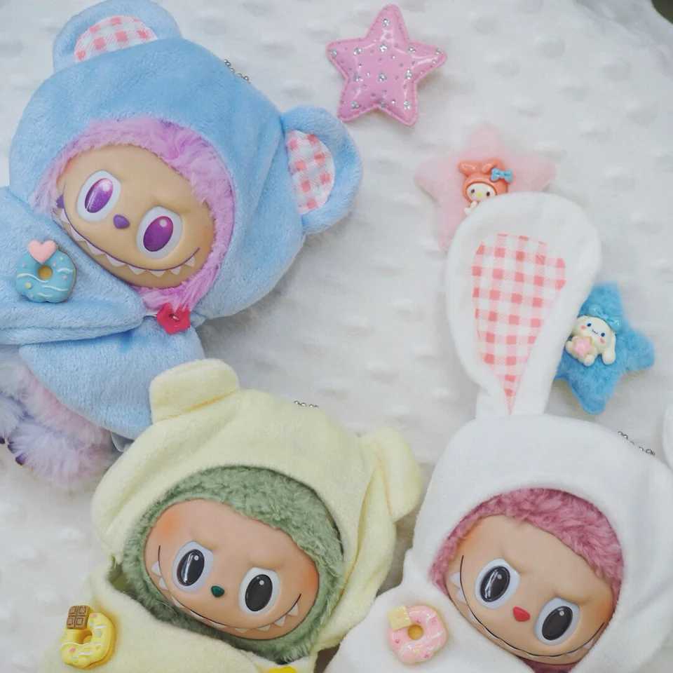 For Labubu 17cm Baby Clothes Cosplay Big Into Energy Series Have A Seat Series Exciting Macaron Series Vinyl Doll Sleeping Bag C250919