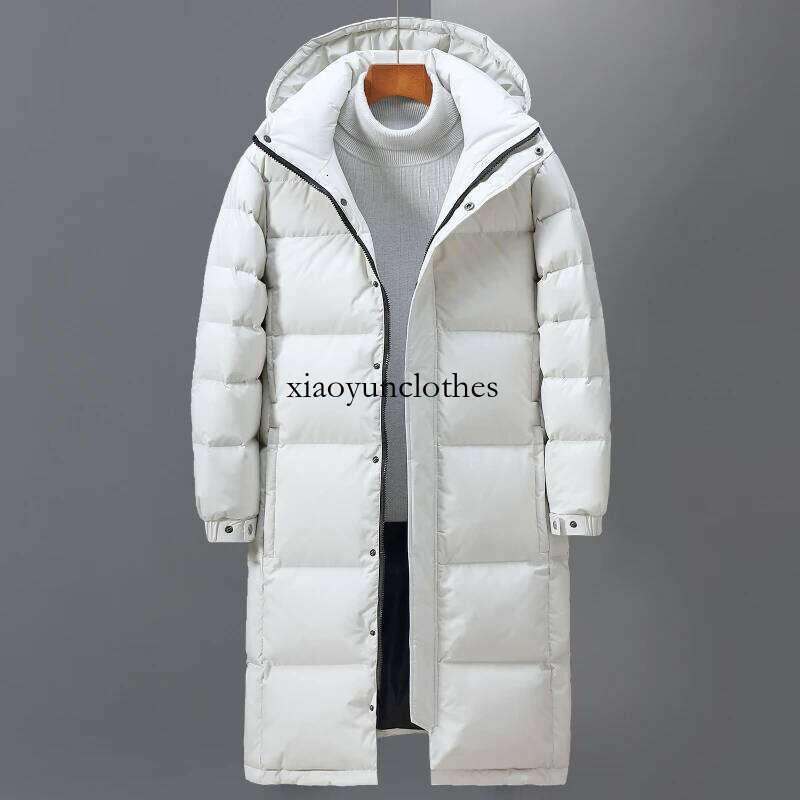 Couples Jacket New Men's and Women's Lengthened Work Clothes White Duck Down Leisure Thickened Winter Outdoor Coat