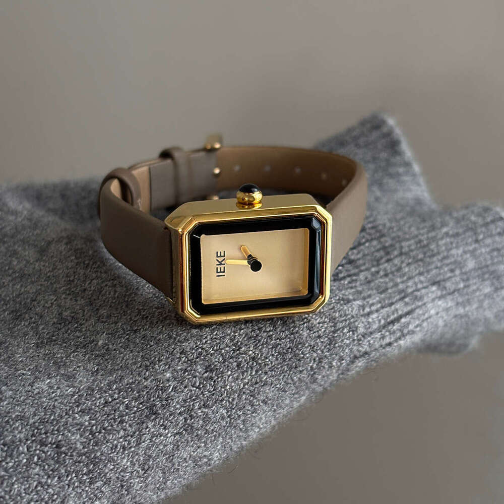 New Small Fragrance Style Square Women's Watch Designer Simple Student Genuine Leather Light Luxury Minimalist Commuting Versatile