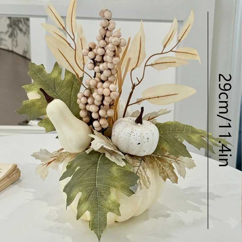 1pc Halloween decorations Pumpkin ornaments Artificial pumpkin maple leavesAutumn Party Harvest Festival Autumn home dcor props C250919