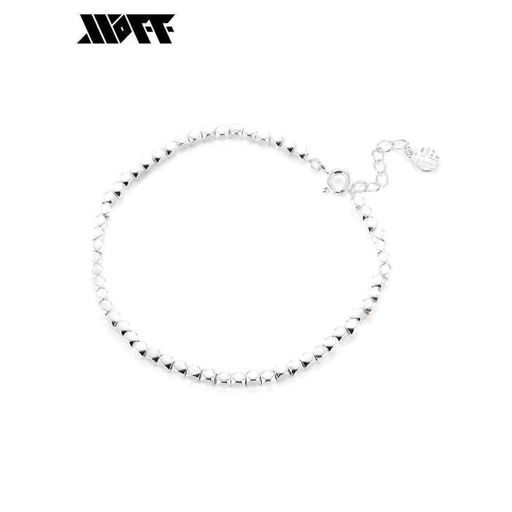 XXOFF Niche Design 0k Year Old Rotatable Sier Fortune Pendant Adjustable Bracelet Gift