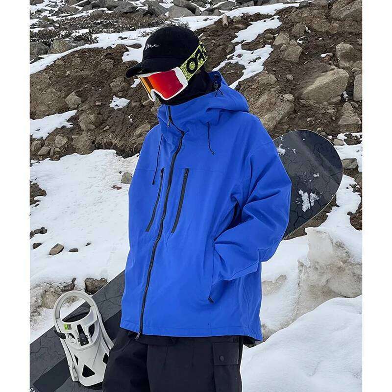 Unisex Ski Jacket For Men Women Windproof Winter Overalls Hoodie Waterproof Oversized Outdoor Jackets Snowboard Sports Clothing