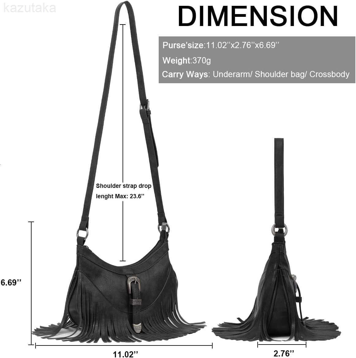 Sunwel Fashion Small Western Fringe Underarm Purse Mini Hipppie Shoulder Bag with Tassel for Women Z250919