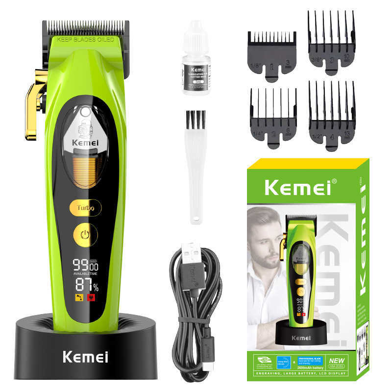 High-speed cutting hair salon professional hair clippers, digital display hair clippers, household electric clippers S25919