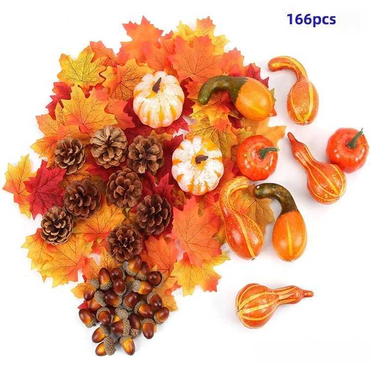 DIY Simulation Pumpkin Halloween Vine White Yellow Pumpkin Model Christmas Decoration Wreath Accessories C250919