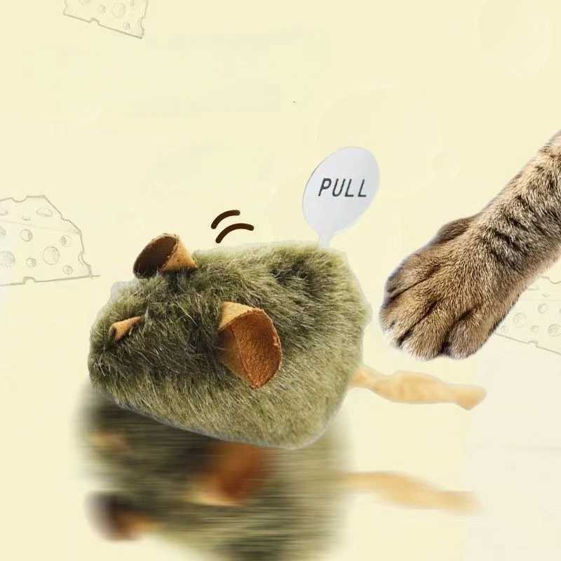 Cat Chew Plush Mouse Toy Interactive Squeaky Imitation Mouse Bite Resistant Kitten Toy Teeth Cleaning Cat Toy Accessories X250918
