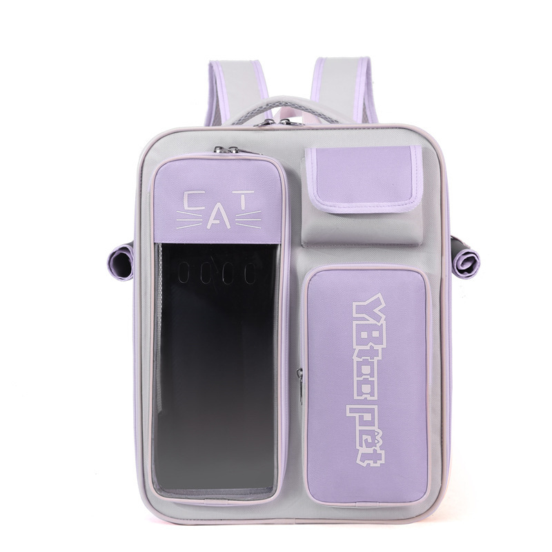 Square Large Capacity Pet Backpack Cat Single Shoulder Crossbody Bag Custom Style