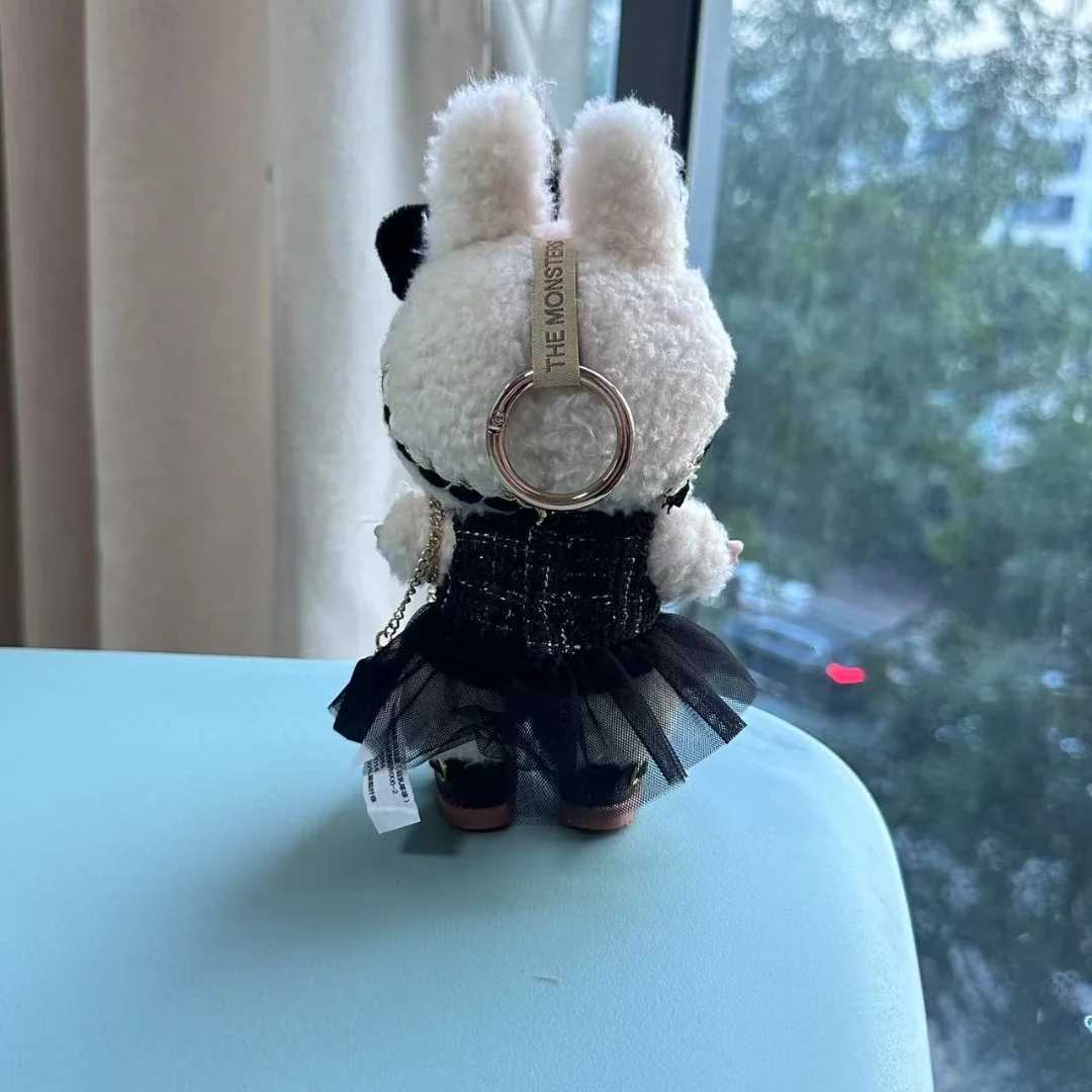 Clothes For Labubu 17cm The Monster Dolls Outfit Accessories Clothing DIY Kids Gift Black Camellia Dress Shoes HighQuality C250919