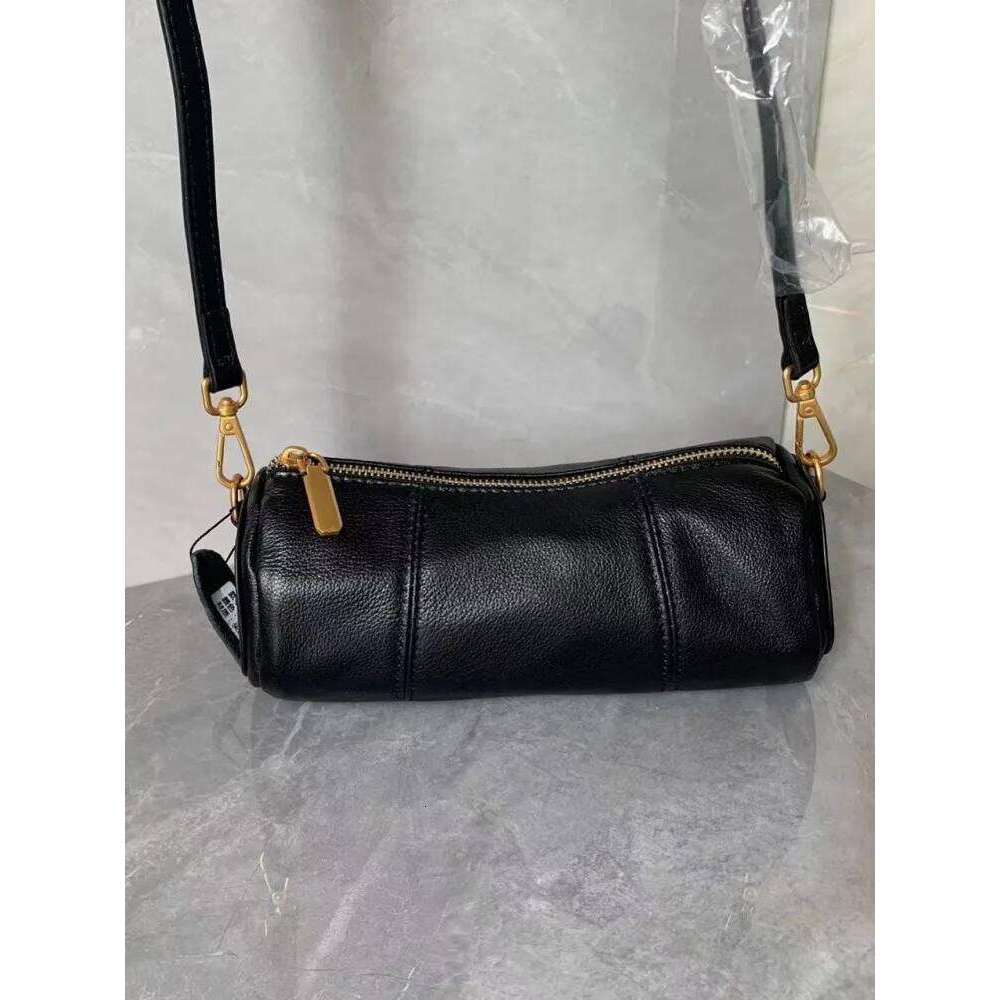 Versatile Fashion Lady Zipper Handbag Genuine Leather Designer Office Women Retro Cowskin Single Shoulder Crossbody Underarm Bag