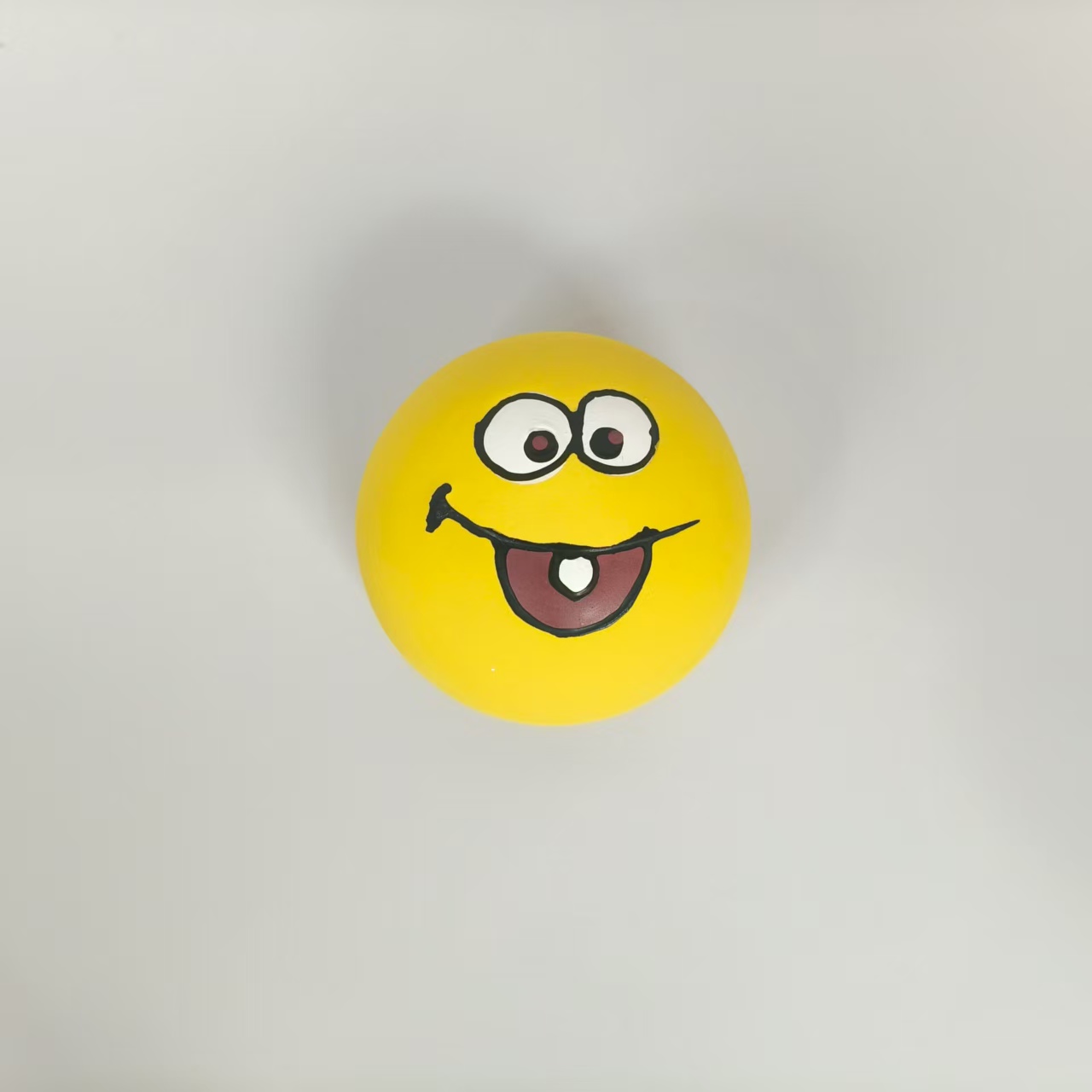 Latex Bouncy Ball Dog Toy Natural Eco friendly Soft Rubber Squeaky Teething Expression Balls Pet Puppy Toy for small dogs Random 8pcs in One Pack