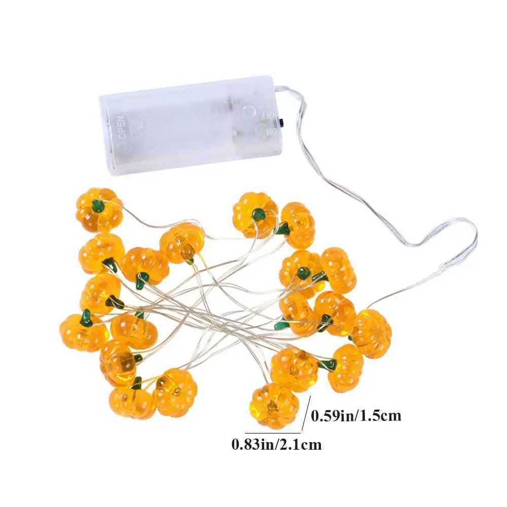 Portable LED Pumpkin Lantern String 3D Glowing Pumpkin Light Hanging Halloween LED String Light Bar C250919
