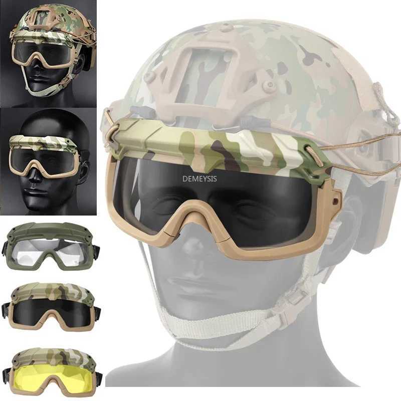 Shooting Tactical Goggles Windproof Motorcycle Riding Sports Eyewear Hunting Airsoft Paintball Helmet Eye Protection Glasses J250919