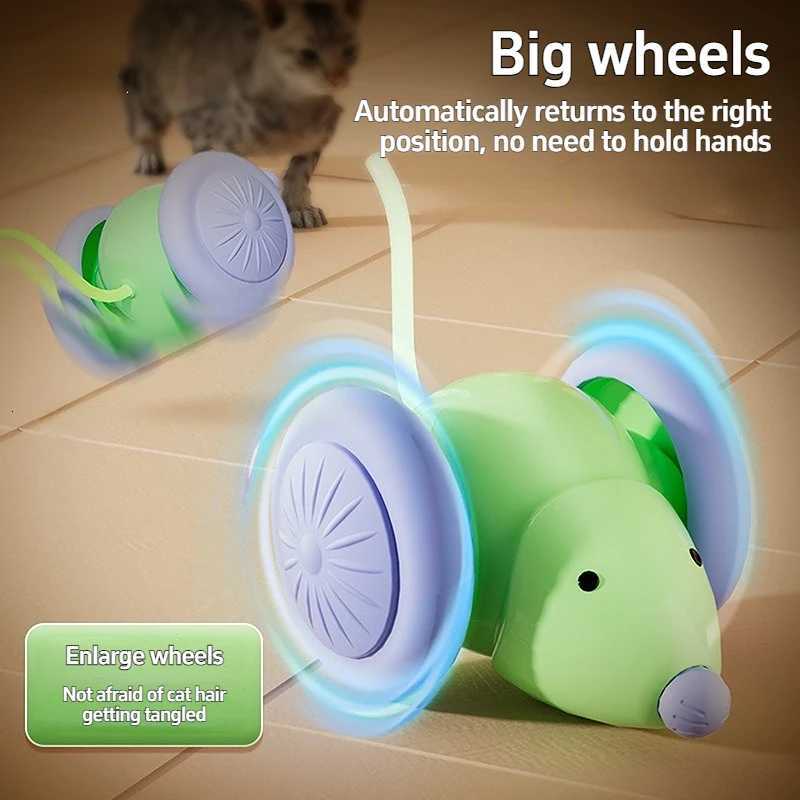 Pet Toys Interactive Cat Toy Electric Mouse Car Automatic Teaser Intelligent Obstacle Avoidance Pet Products Cat Accessories X250918