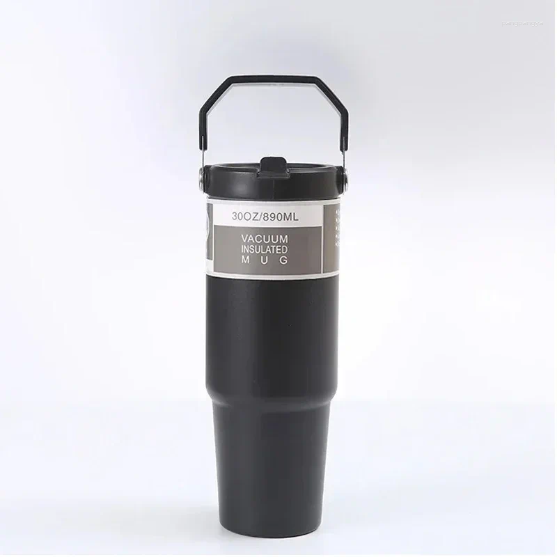 Water Bottles Stanliess 30oz Tumbler Car Cup With Handle Straw Lid Steel Vacuum Insulated Coffee Mug Double Wall Travel Cup Large Capacity